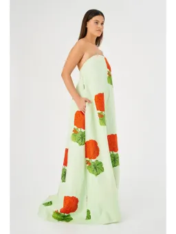 Oroton Posie Gown Geranium Sea Spray Size AU 12  for rent on The Volte - image 2