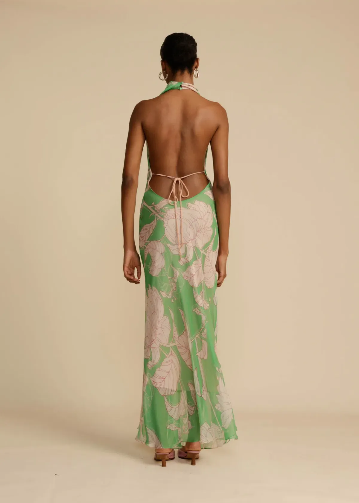 Arcina Ori Josefine Dress Green Floral Size 8 - Image 3