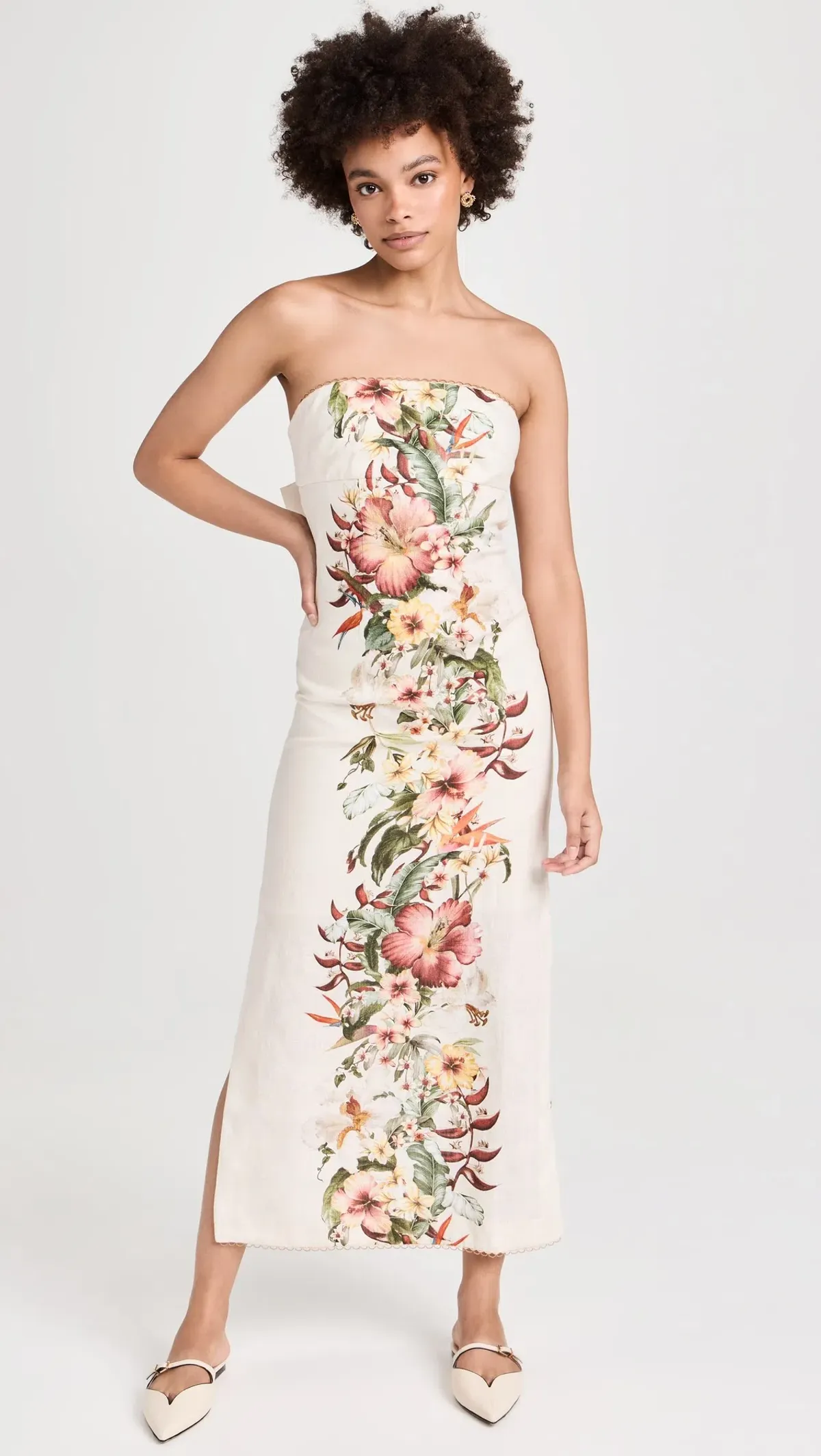 Zimmerman Lexi Column Dress Cream Floral Size 0 / AU 8  - Image 3