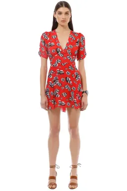 Realisation Par Ozzie Mini Dress Red Size 6 for rent on The Volte - image 1