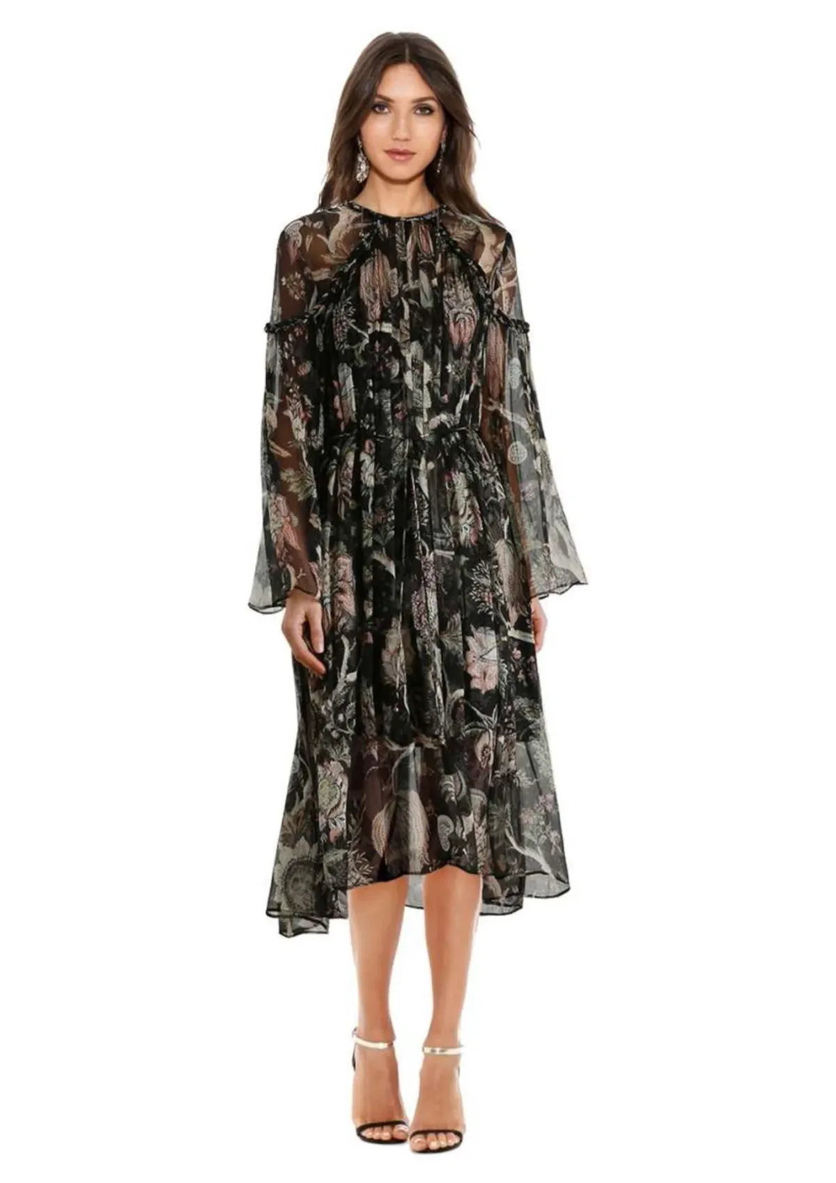 Zimmermann Lavish Braid Midi Dress Indienne Floral Size 3 / AU 14 - Image 1