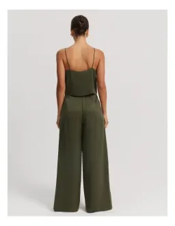 Country Road Fluid Cami and Fluid Palazzo Pant in Dark Olive Size AU 10 for rent on The Volte - image 3
