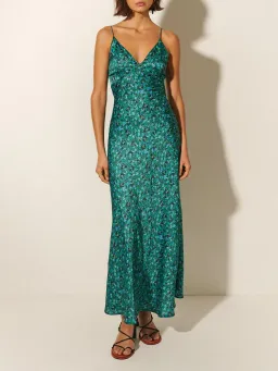 Kivari Acacia Slip Dress Green Ditsy Size 10 for rent on The Volte - image 3