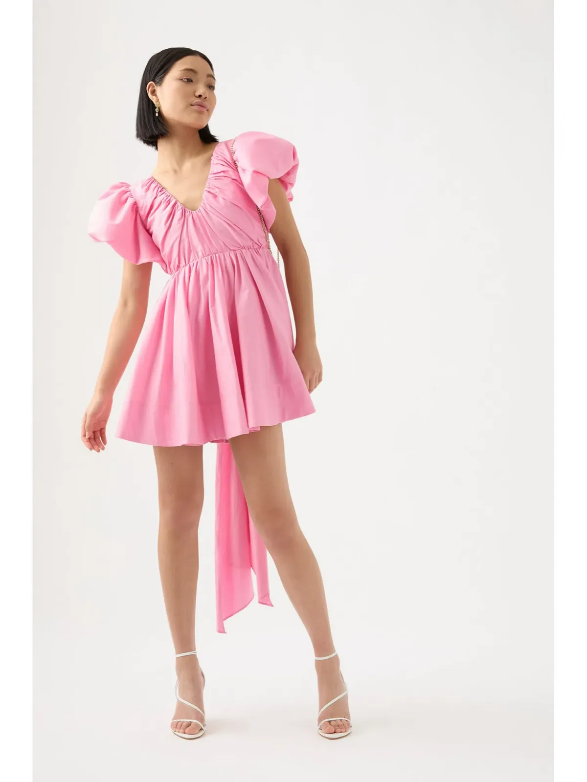 Aje Greta Bow Back Mini Dress Ballet Pink Size AU 10 - Image 1