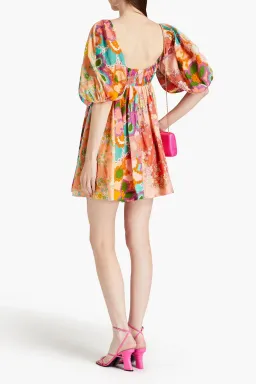 Zimmermann Lola Panelled Mini Dress Multi Floral Size 0P / AU 6 for rent on The Volte - image 2