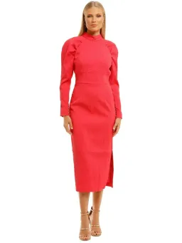 Rebecca Vallance Martini LS Midi Dress in Pink Size AU 14 for rent on The Volte - image 1