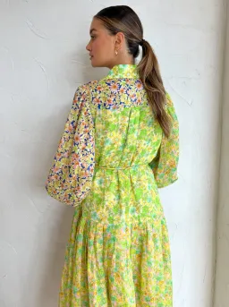 Alemais Daisy Patchwork Shirtdress In Multi Size AU 8 for rent on The Volte - image 6
