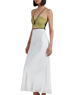 Bec & Bridge Carmen Pleated Bodice With Cut Out Detail Maxi Dress Multi Size 10 for rent on The Volte - image 4