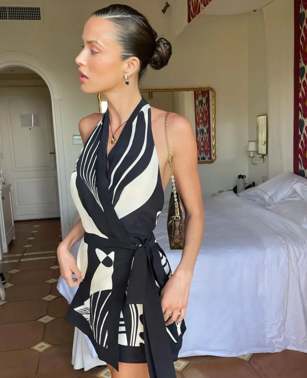 Sir The Label Realisme Wrap Mini Dress Papier Print Size 2 / AU 10 - Image 2