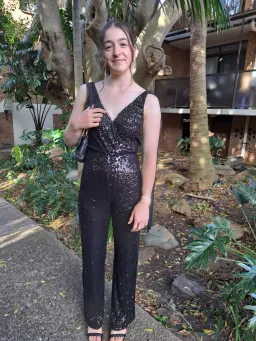 Winona Amara Jumpsuit Black Sequin Size 8 for rent on The Volte - image 4