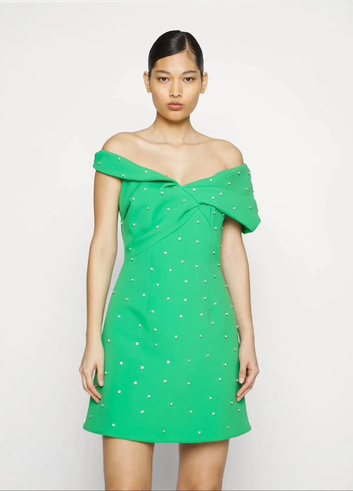 Rachel Gilbert Matteo Beaded Mini Dress Green Size 4/AU14 - Image 3