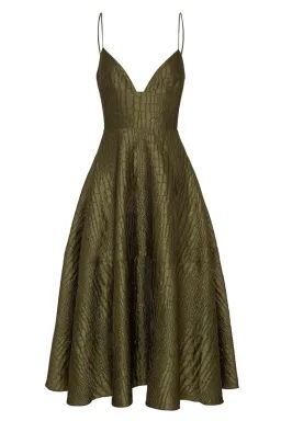 Alex Perry - La Verne Dress Khaki Size 6 for rent on The Volte - image 3