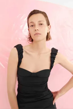 Sir the Label Azul Balconette Dress Black Size 2 / AU 10 for rent on The Volte - image 2