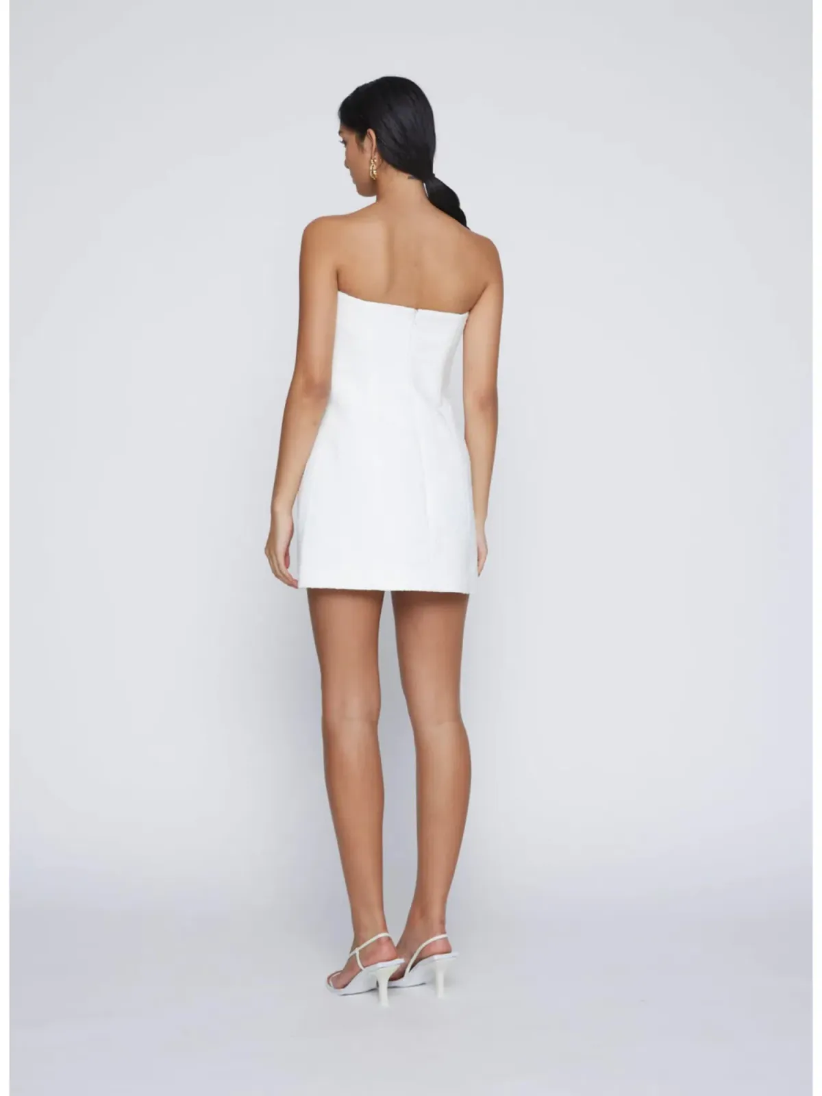 Anna Quan Boucle Paris Mini Dress in White Size AU 10 - Image 3