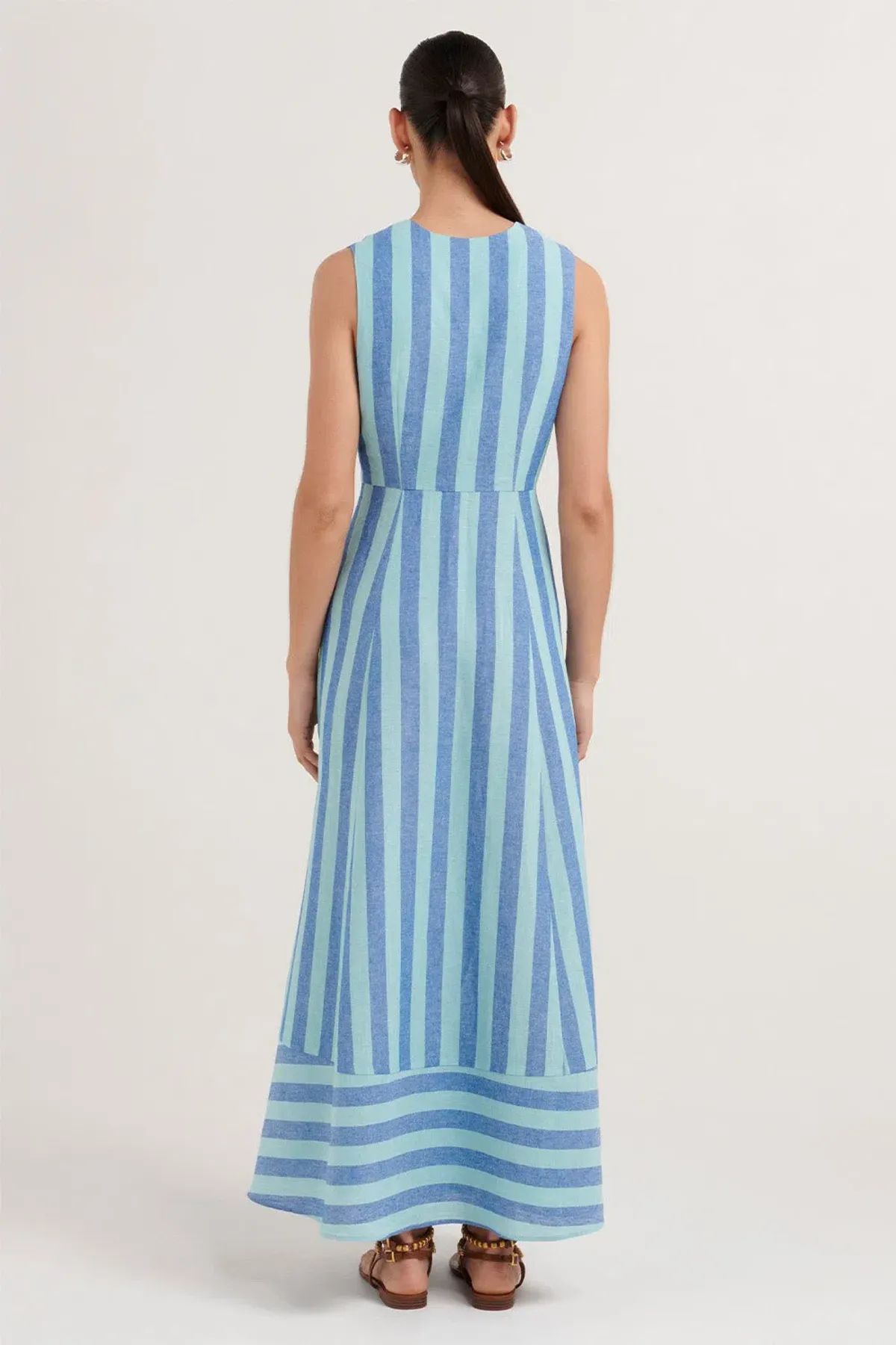 Steele Rumi Dress Lagoon Stripe Size 10 - Image 3