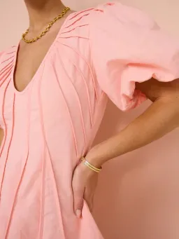 By Nicola Sea Loving Short Sleeve Mini Dress Rockmelon Pink Size 6 for rent on The Volte - image 4