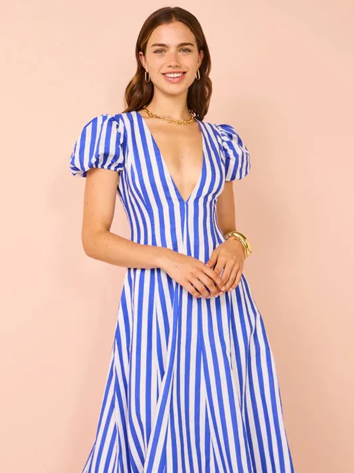 By Nicola Short Sleeve Wavy Maxi Stripe Size 8 - Image 2
