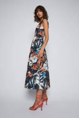 Scanlan Theodore Tropical Print Midi Dress Sienna Size 10 for rent on The Volte - image 2