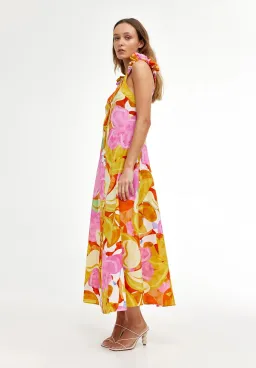 Kinney Paloma Midi Dress Capri Abstract Size S / AU 8 for rent on The Volte - image 2