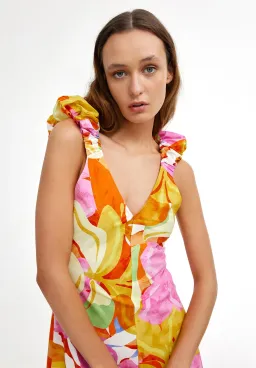Kinney Paloma Midi Dress Capri Abstract Size S / AU 8 for rent on The Volte - image 4