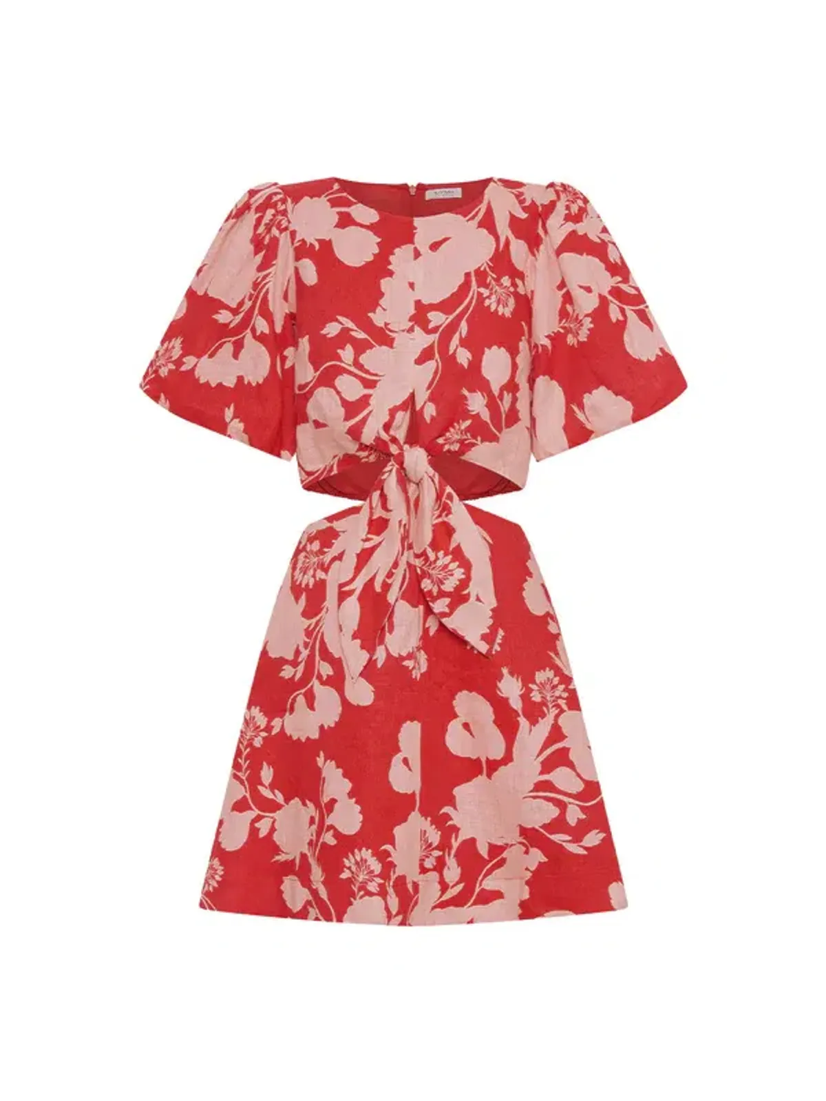 Kivari Delfina Cut Out Mini Dress Floral Size 10 - Image 4