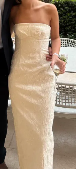Sir The Label Etienne Column Gown Cloud Jacquard Size 0/AU 6 for rent on The Volte - image 4
