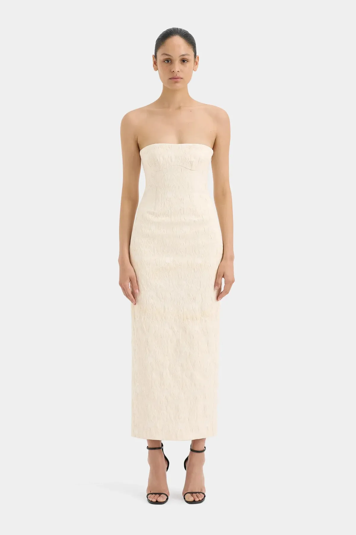 Sir The Label Etienne Column Gown Cloud Jacquard Size 0/AU 6 - Image 1