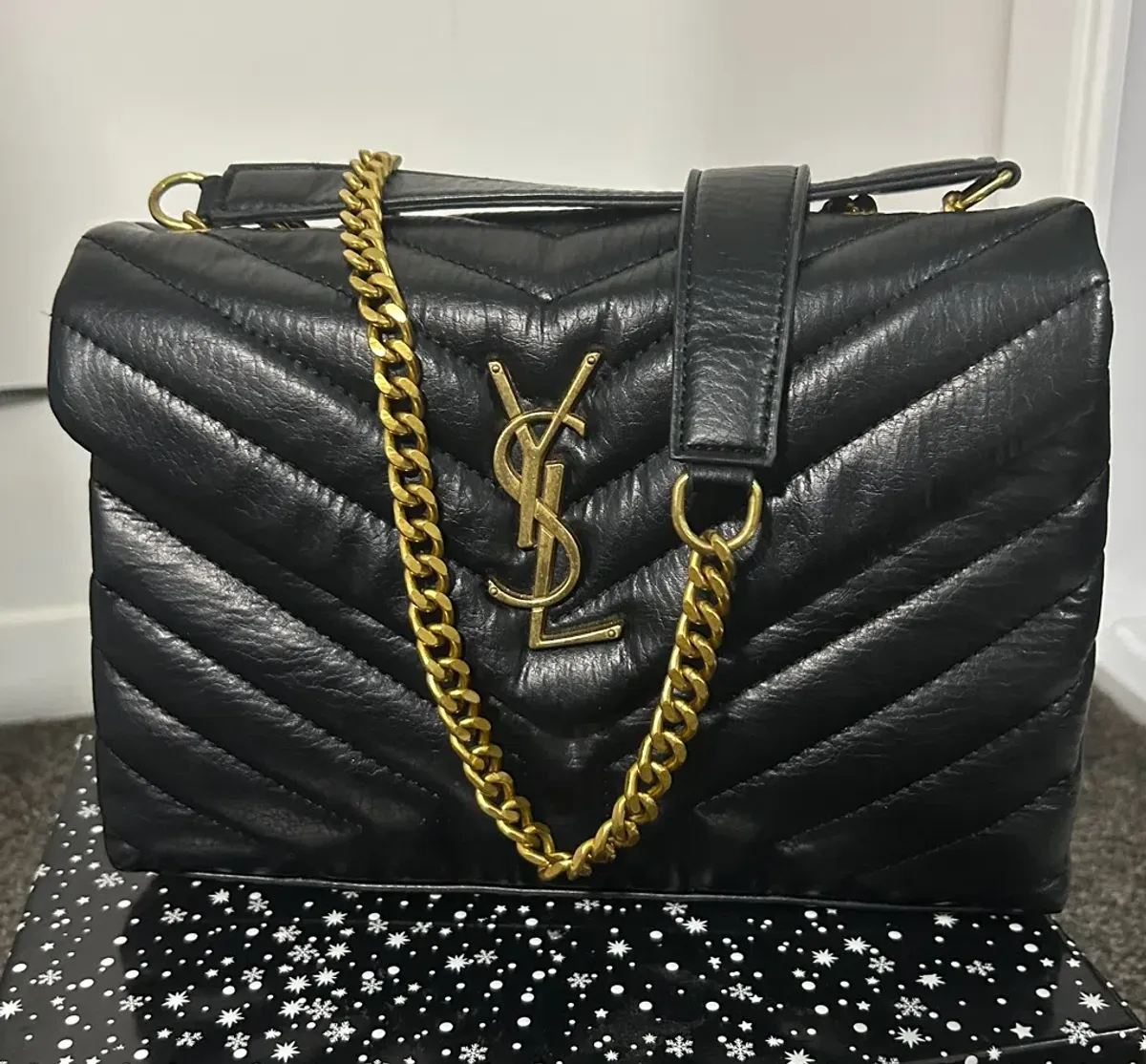 YSL LouLou Bag Black/Gold - Image 2