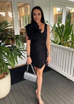 Aje Energy Mini Dress Black Size 6 for rent on The Volte - image 2