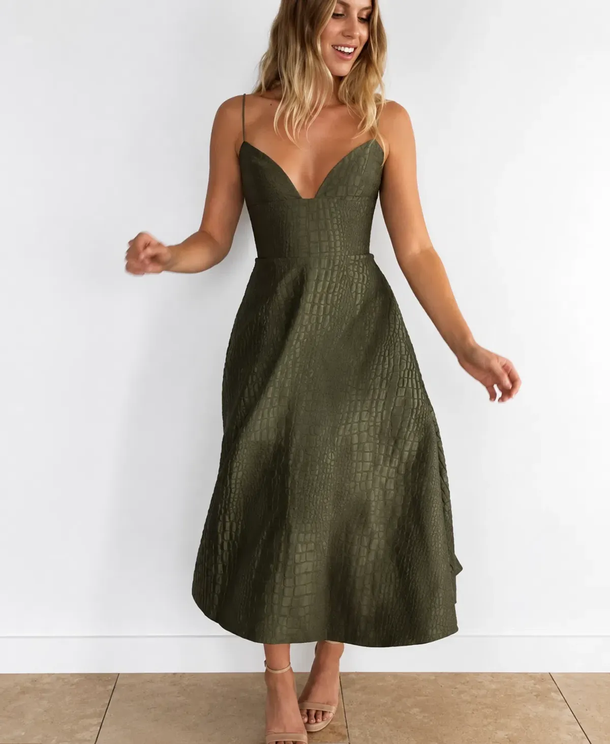 Alex Perry La Verne Silk Dress Green Size 10 - Image 1