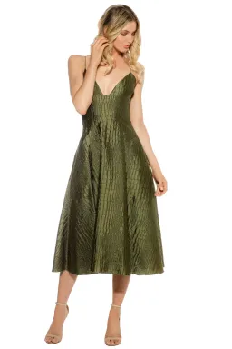 Alex Perry La Verne Silk Dress Green Size 10 for rent on The Volte - image 1