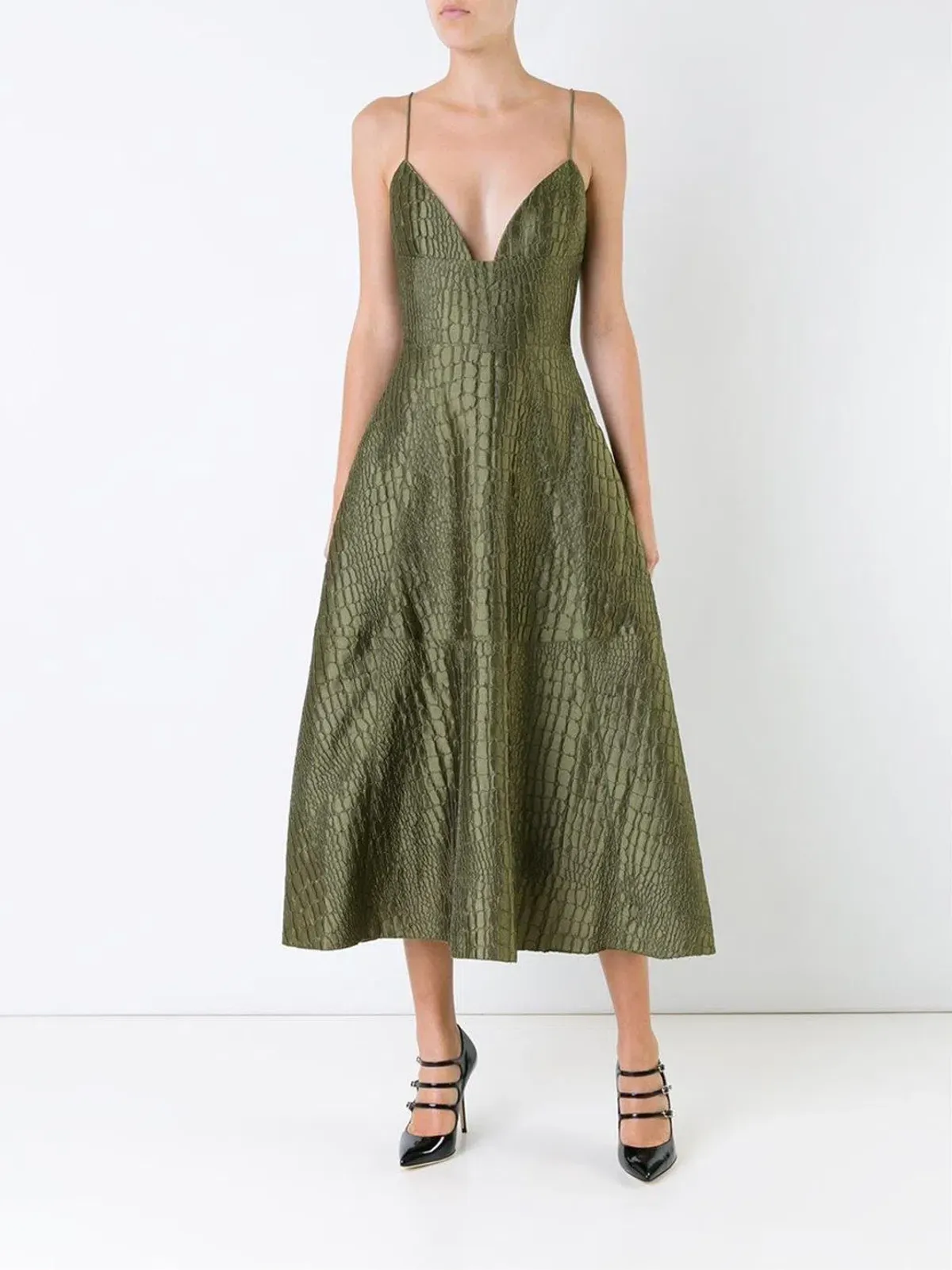 Alex Perry La Verne Silk Dress Green Size 10 - Image 2