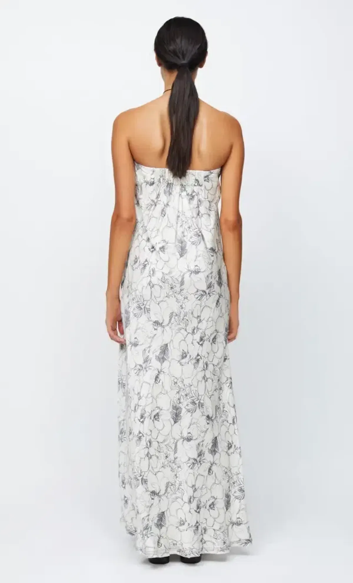 Bec & Bridge Tillie Strapless Maxi Dress Linear Floral Size AU 10  - Image 3