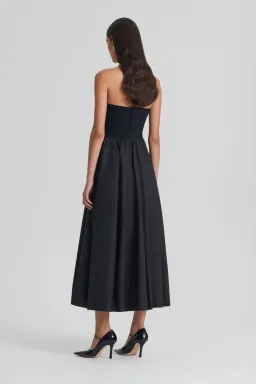 Scanlan Theodore Crepe Knit Cotton Strapless Dress Black Size AU 8 for rent on The Volte - image 3