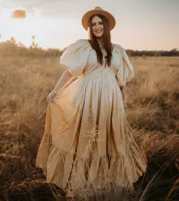 Rooh Collective Birthday Gown in Sun Ombre Size 10 for rent on The Volte - image 3