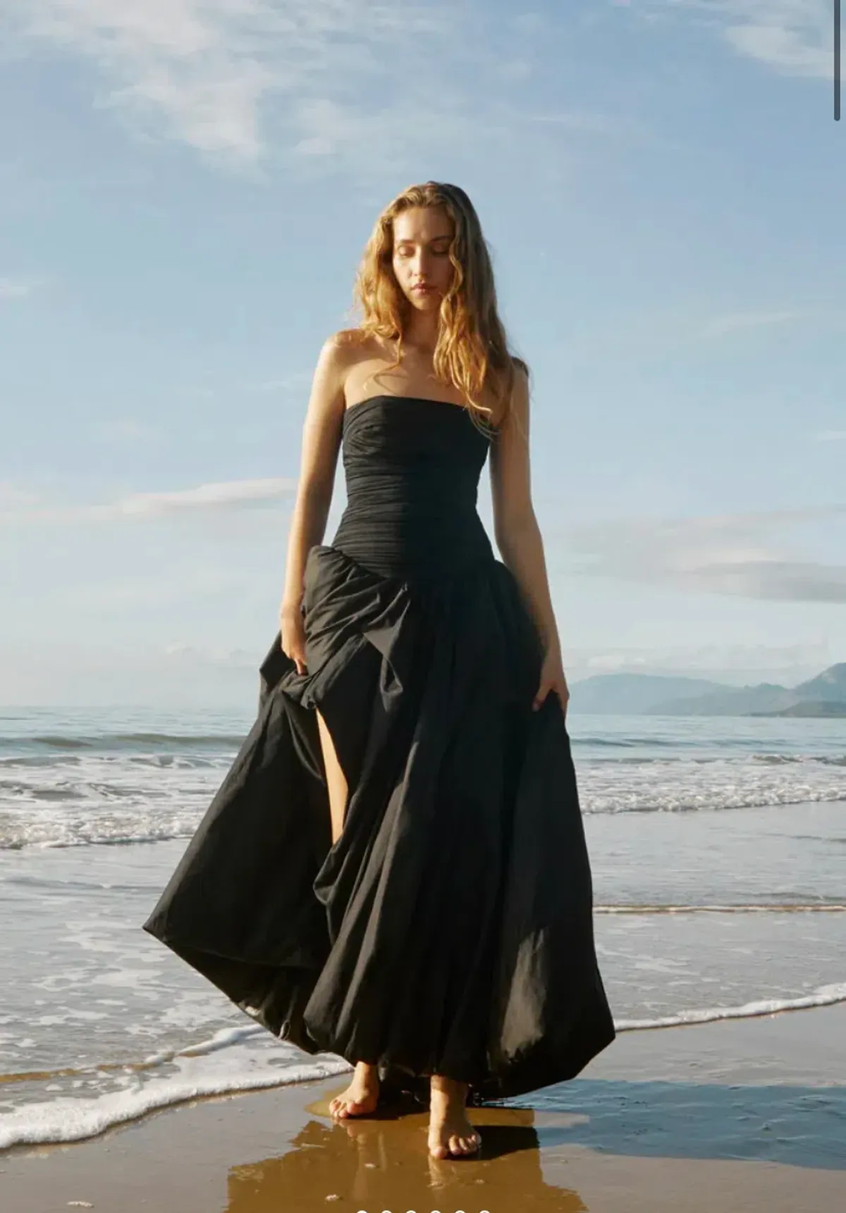 Aje Violette Bubble Hem Maxi Dress Black Size 10 - Image 1