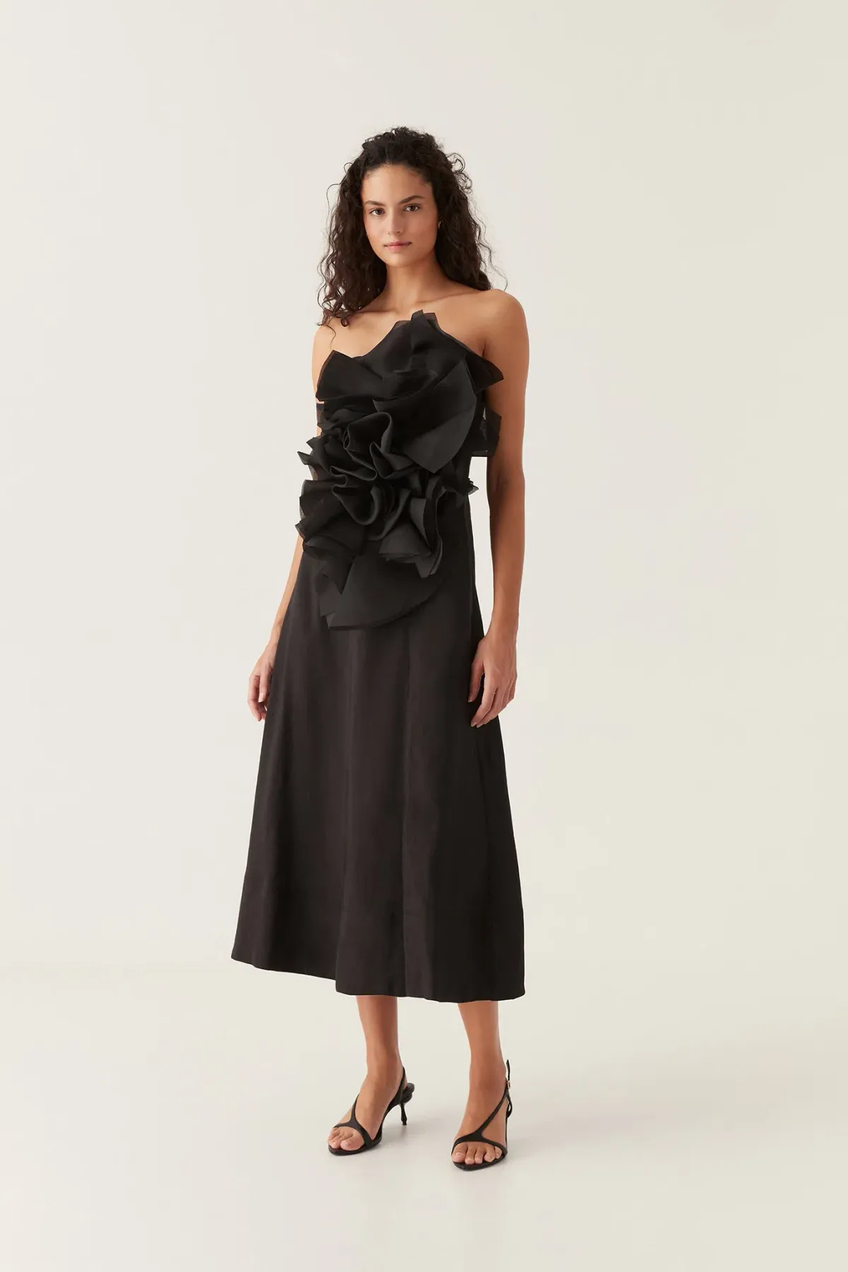 Aje Energy Midi Dress Black Size 14 - Image 1