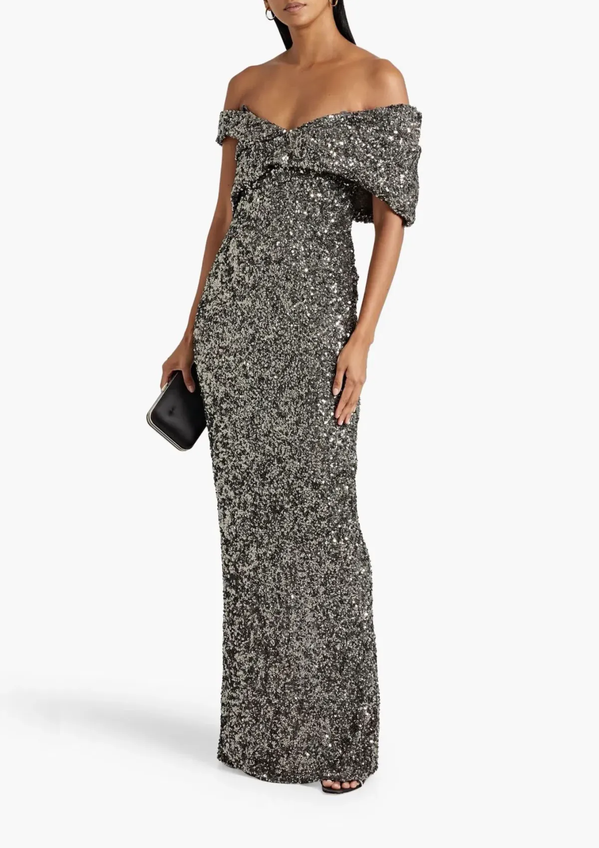 Rachel Gilbert Mirella Gown Gunmetal Size 3 / AU 12 - Image 1