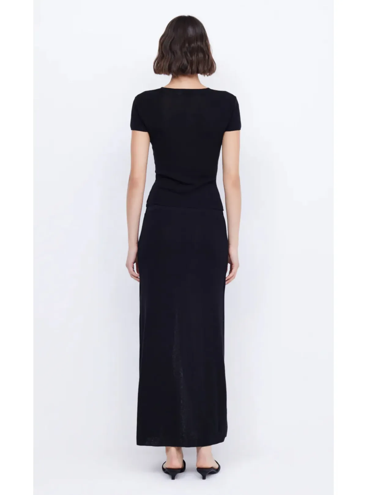 Bec & Bridge Caspian Knit Maxi Skirt Black Size AU 6 - Image 3