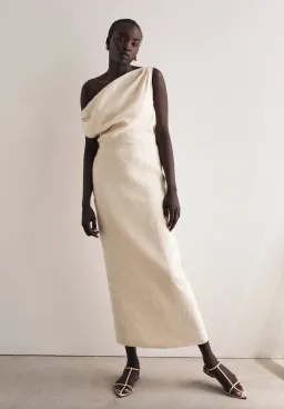 Dissh Cass Buttermilk Linen Midi Dress for rent on The Volte - image 2