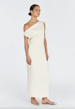 Dissh Cass Buttermilk Linen Midi Dress for rent on The Volte - image 4