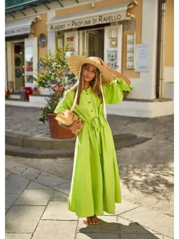 La Boheme Poppy Dress Wild Lime One Size for rent on The Volte - image 3
