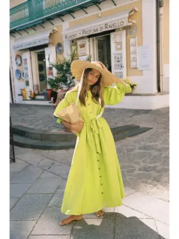 La Boheme Poppy Dress Wild Lime One Size for rent on The Volte - image 2