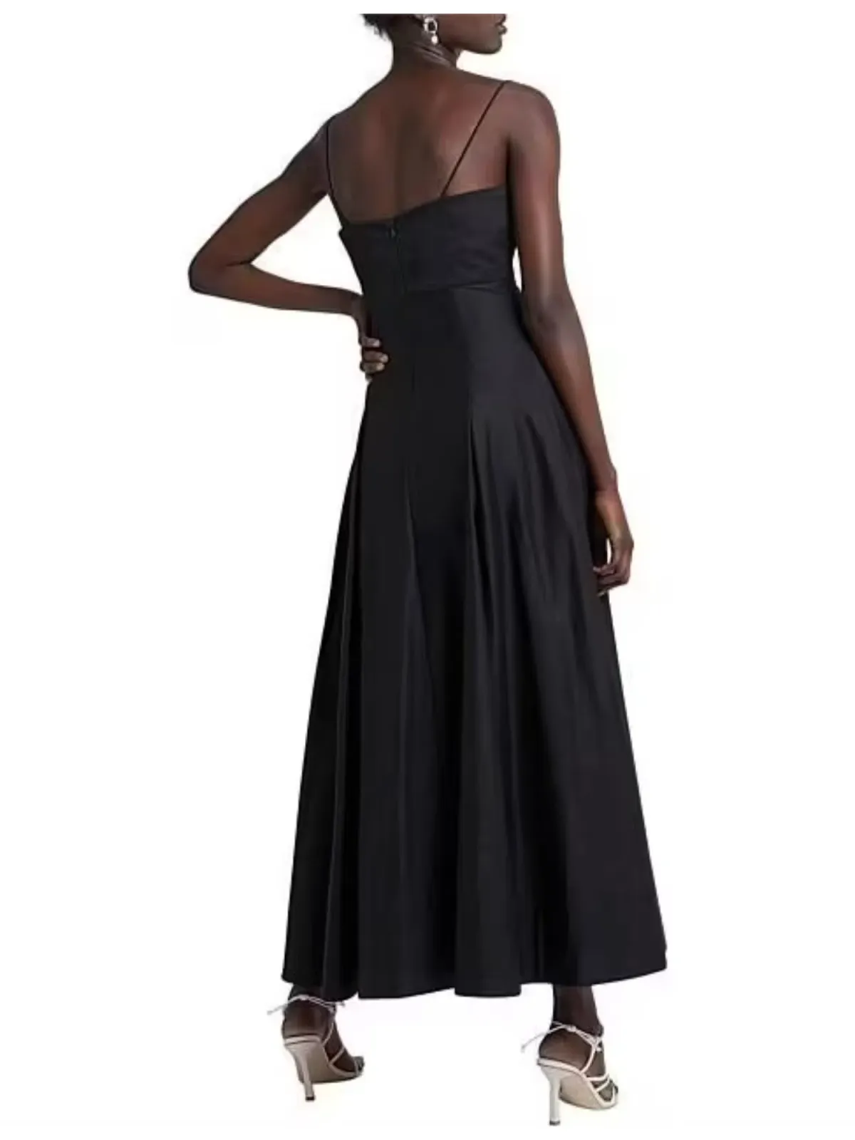 Aje Solstice Strappy Ring Midi Dress Black Size AU 8 - Image 4