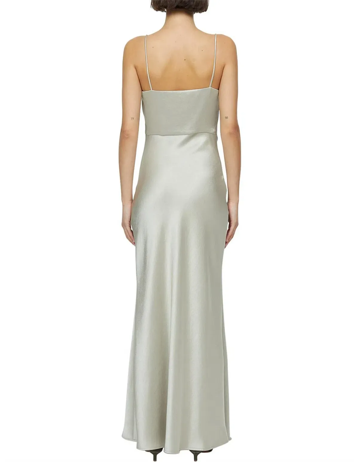 Bec & Bridge Nadia Square Neckline Tuck Detailing Maxi Dress Ecru Size AU 10 - Image 4