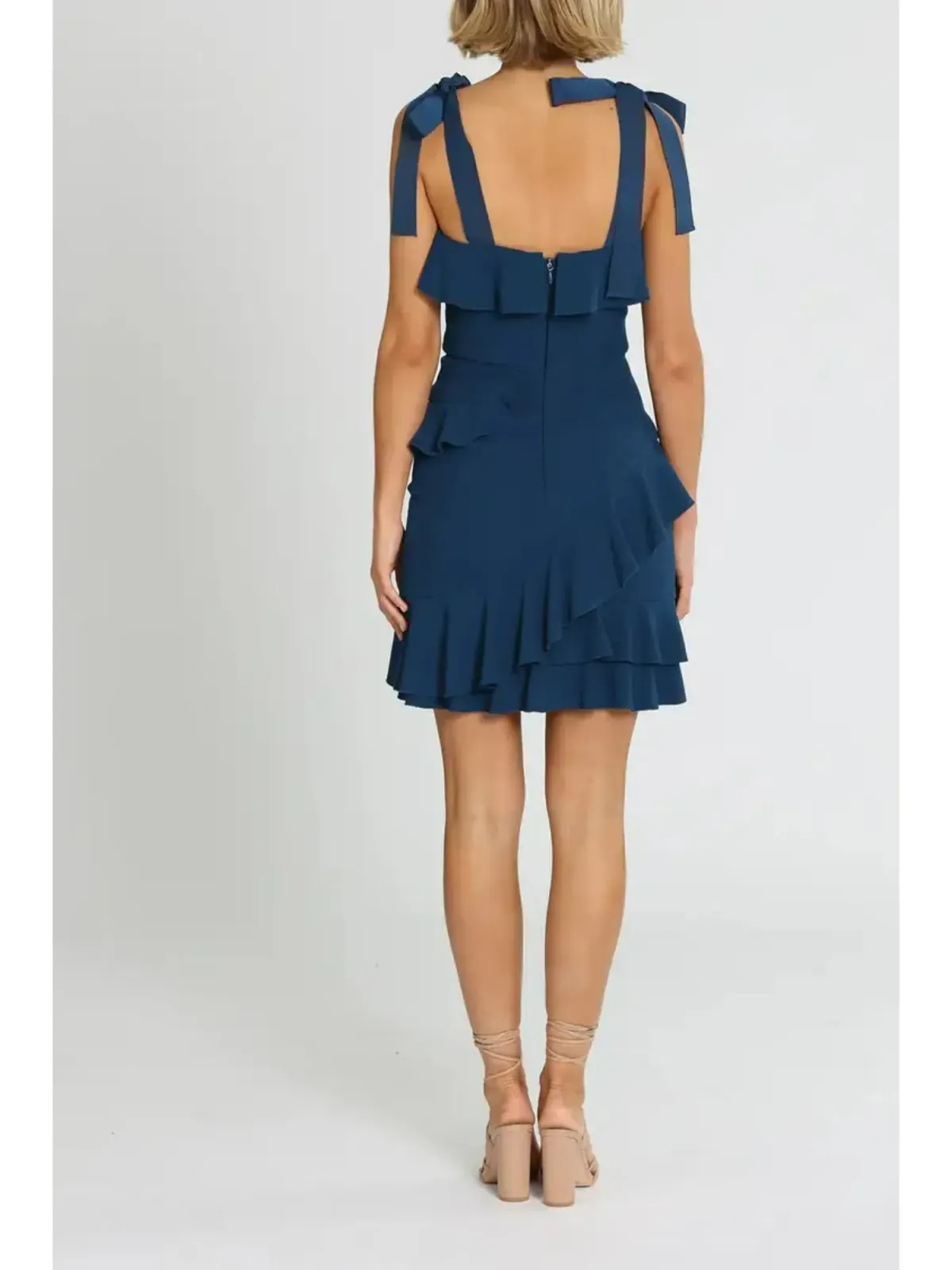 Rebecca Vallance Agean Mini Dress in Navy Size AU 8 - Image 3