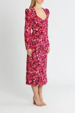 Rebecca Vallance Bramble Midi Dress Pink Floral Size 12 for rent on The Volte - image 2
