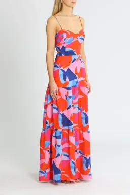 Rebecca Vallance Iggy Cut Out Maxi Dress Print Size 12 for rent on The Volte - image 2