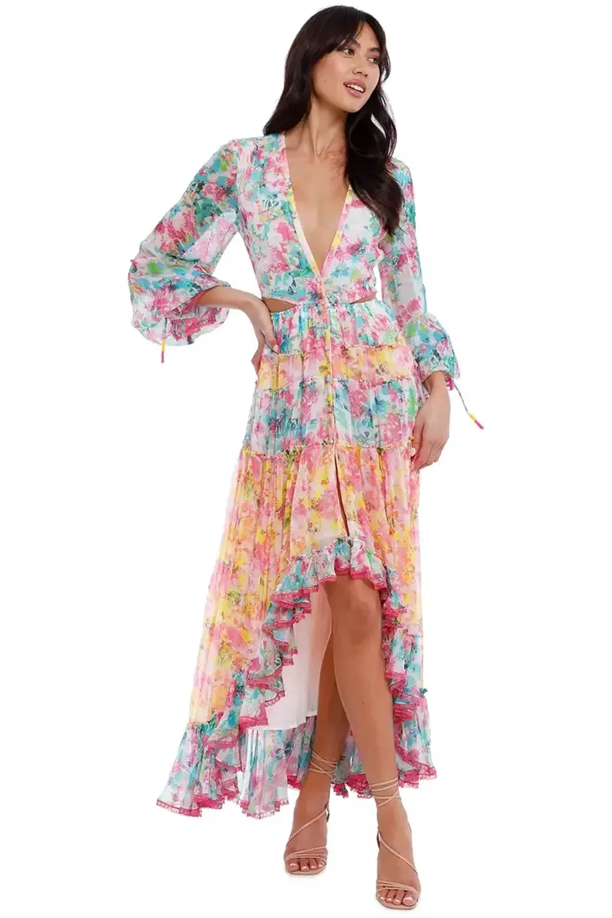 Rococo Sand Nesh Dress in Floral Size 8 - Image 6