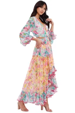 Rococo Sand Nesh Dress in Floral Size 8 for rent on The Volte - image 4